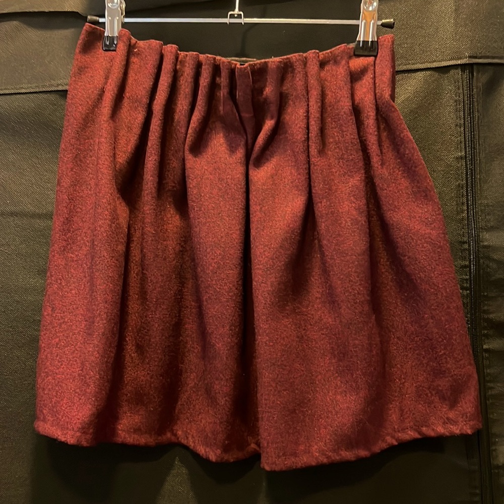 Wine colored mini skirt